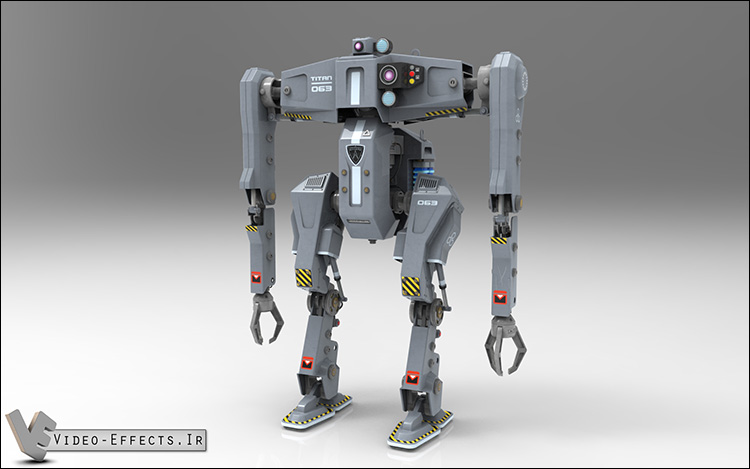 نام: Robot_Titan ( C4D. obj.file + Textures ).jpg نمایش: 178 اندازه: 73.6 کیلو بایت